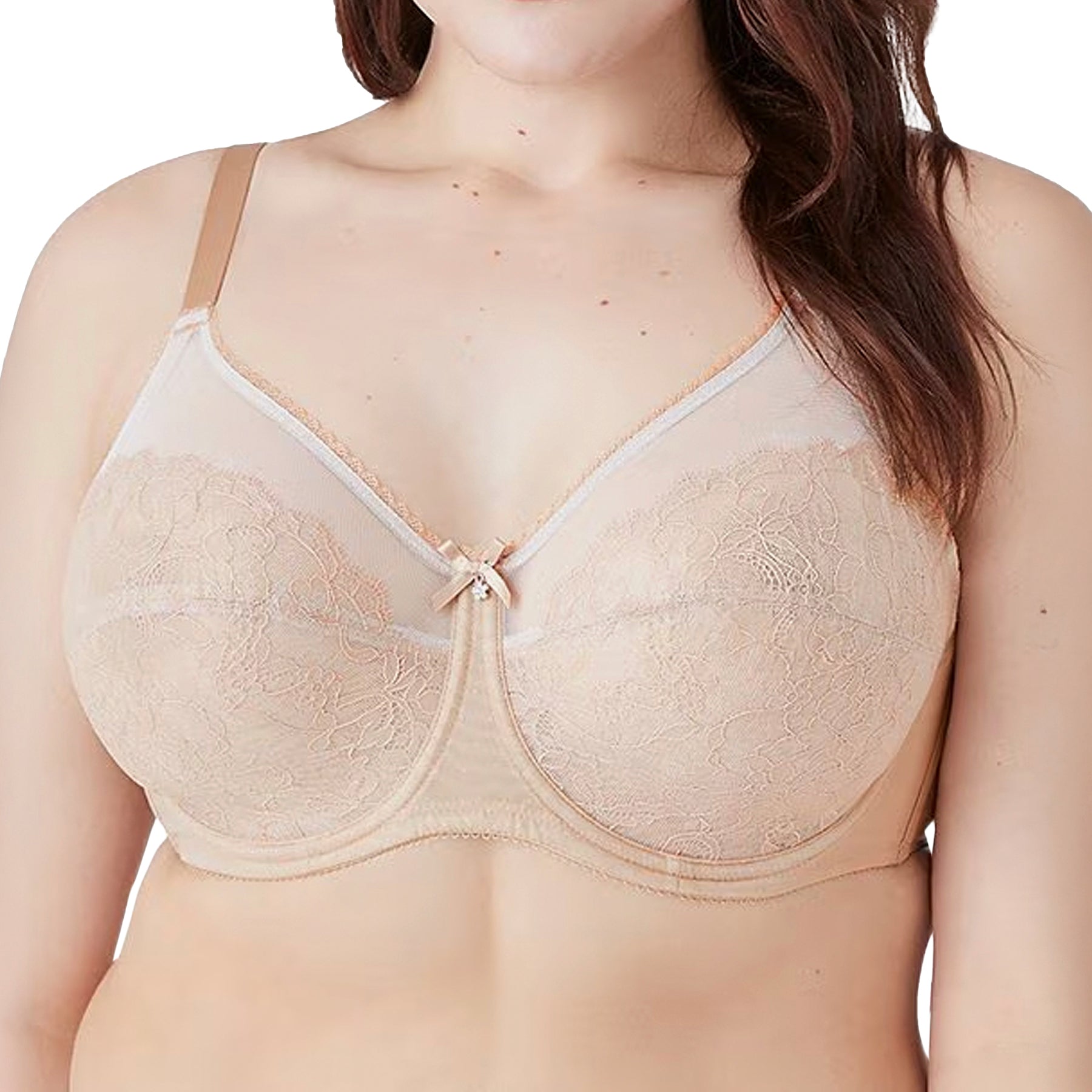 Wacoal Retro Chic Full Figure Underwire Bra 855186 Toast Front