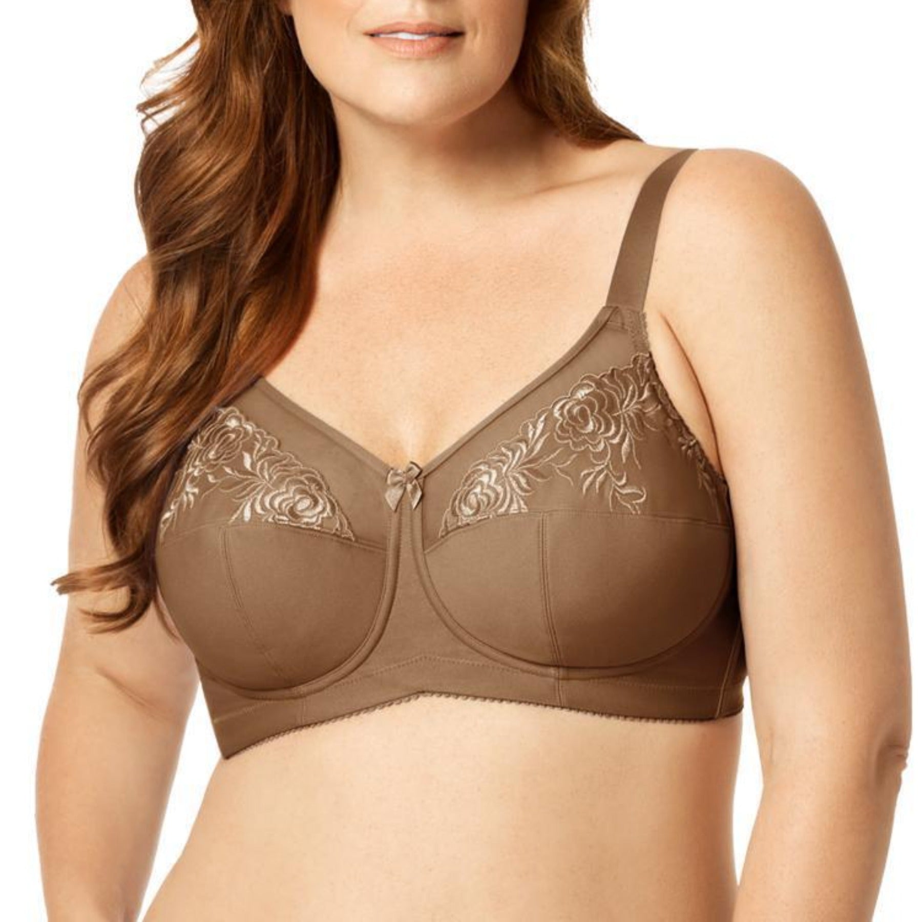 Elila Embroidered Microfiber Soft Cup Bra 1301