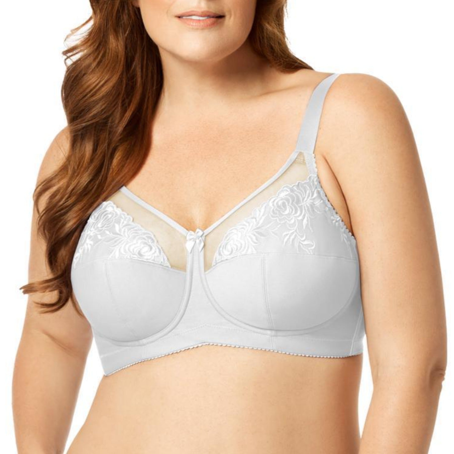 Elila Embroidered Microfiber Soft Cup Bra 1301