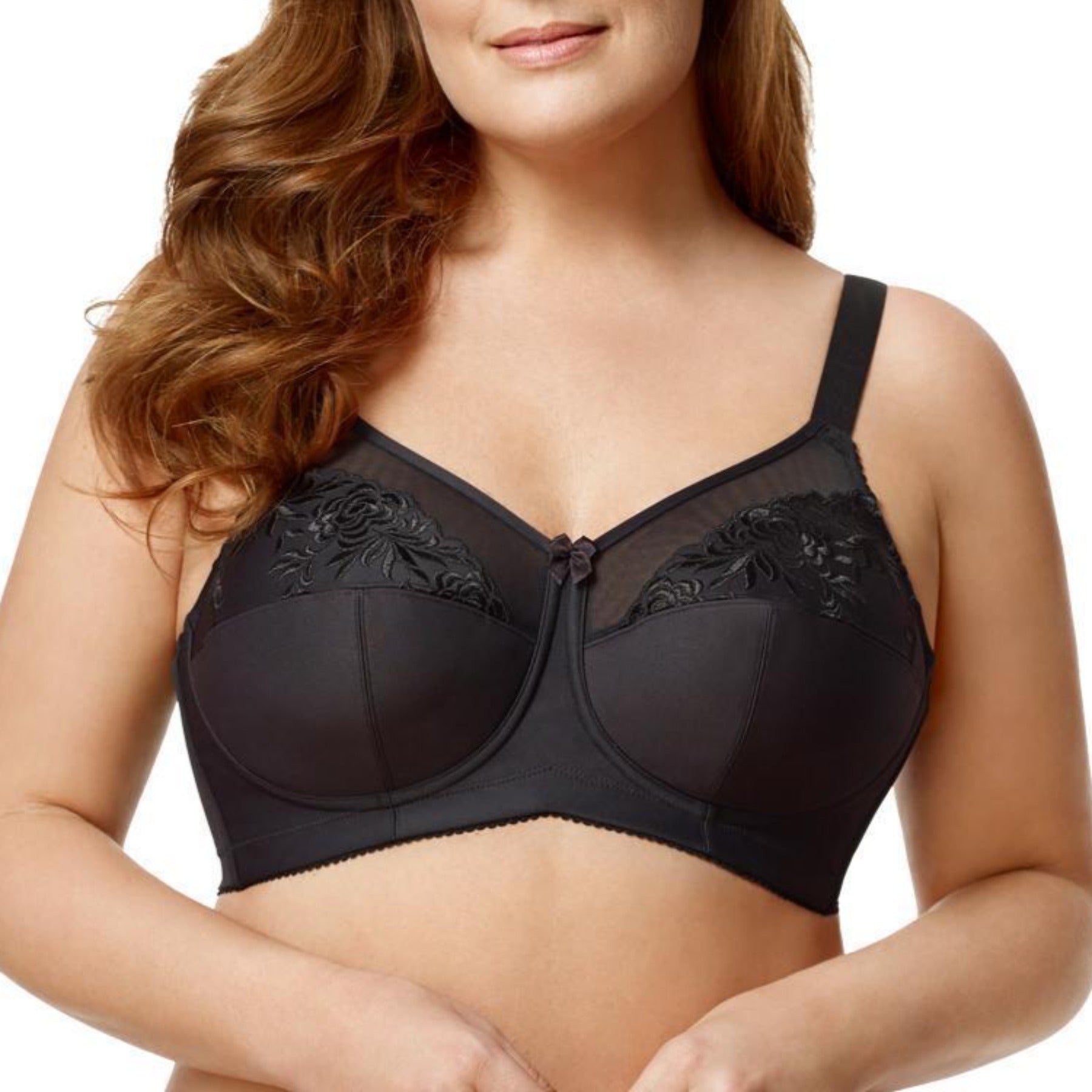 Elila Embroidered Microfiber Soft Cup Bra 1301