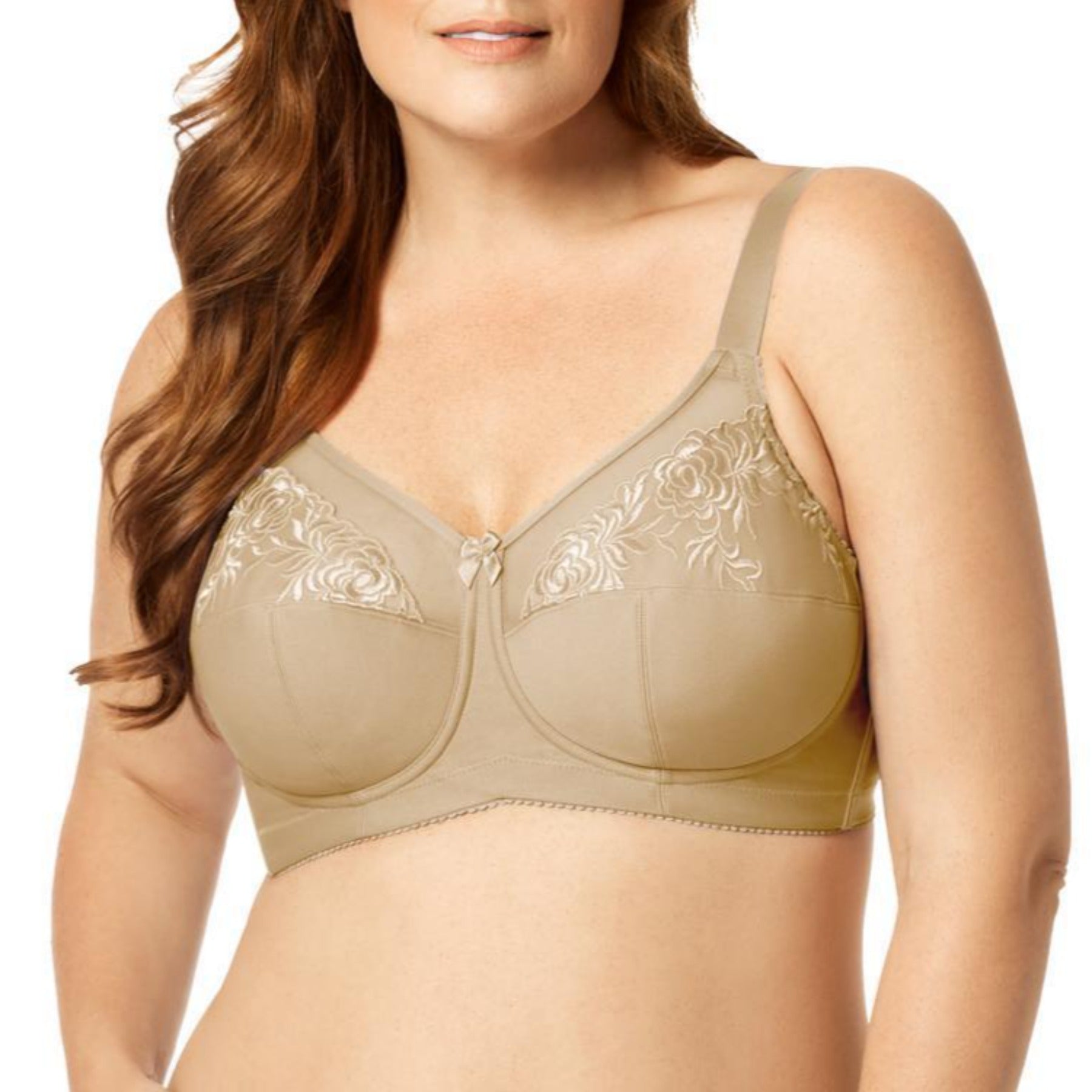 Elila Embroidered Microfiber Soft Cup Bra 1301