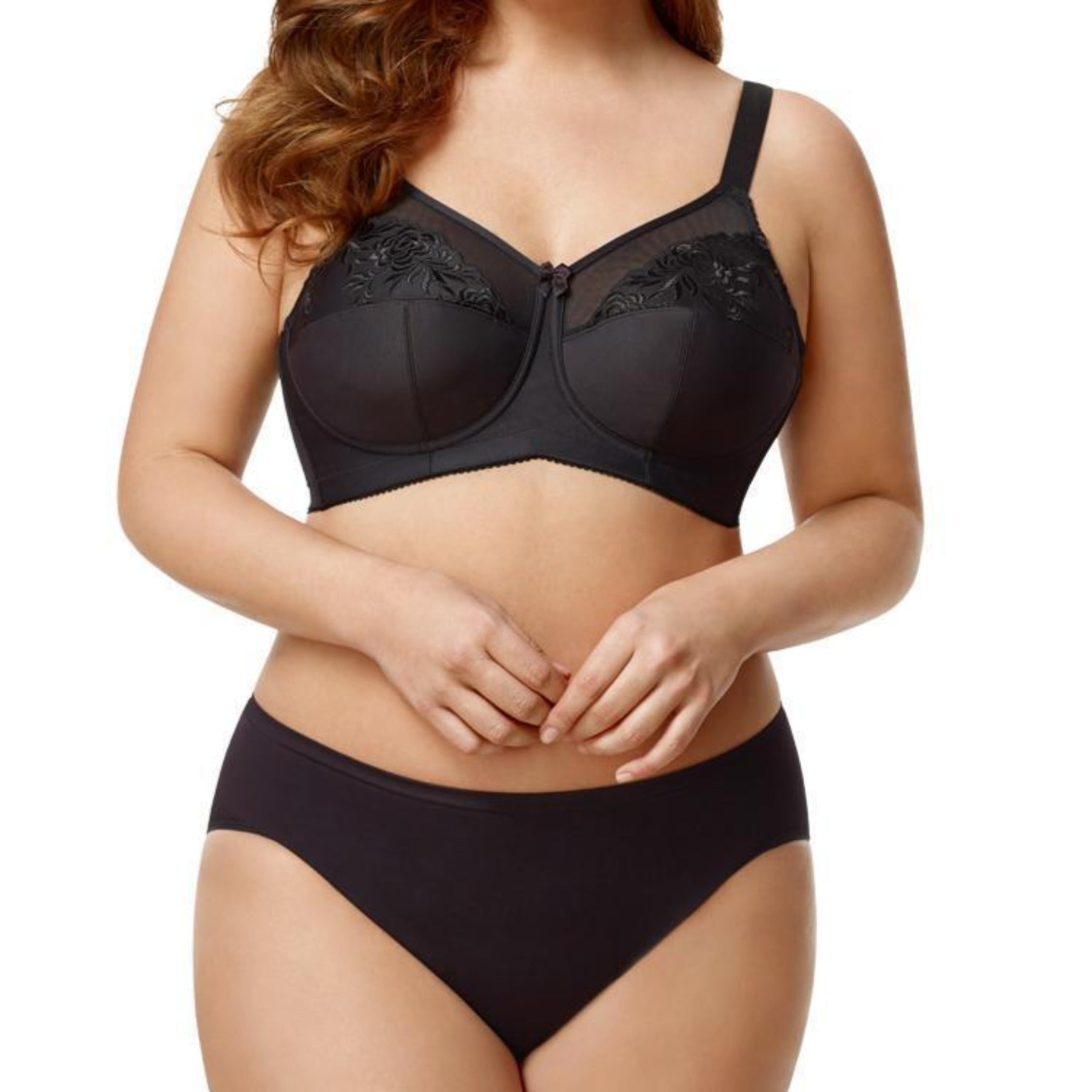 Elila Embroidered Microfiber Soft Cup Bra 1301