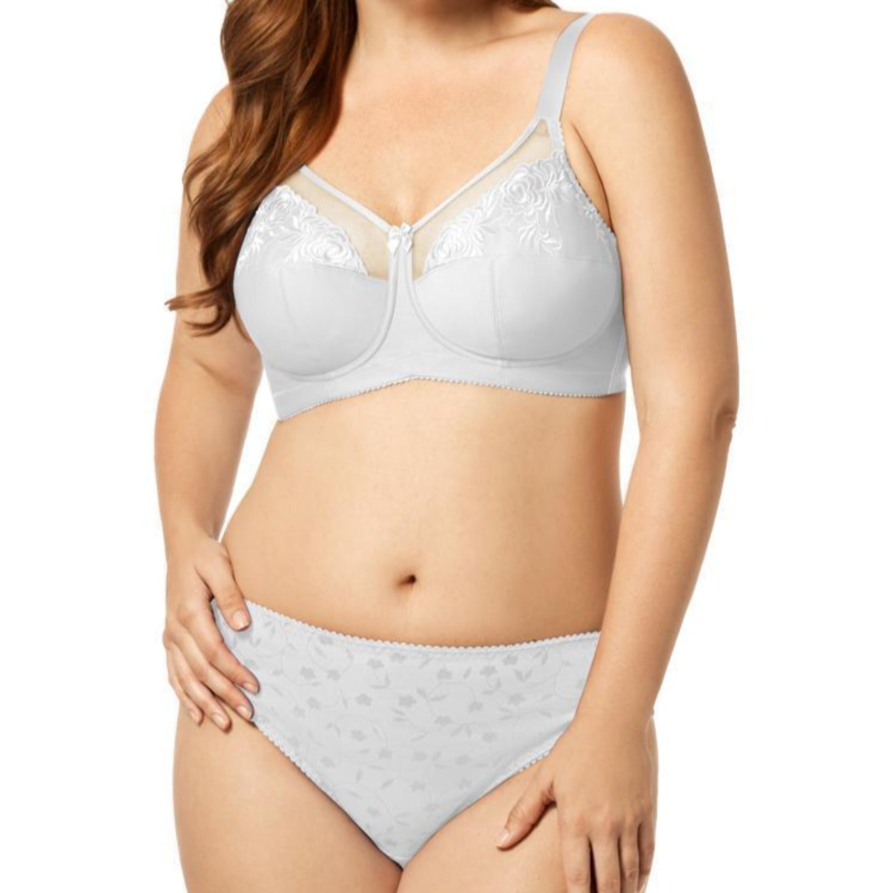 Elila Embroidered Microfiber Soft Cup Bra 1301