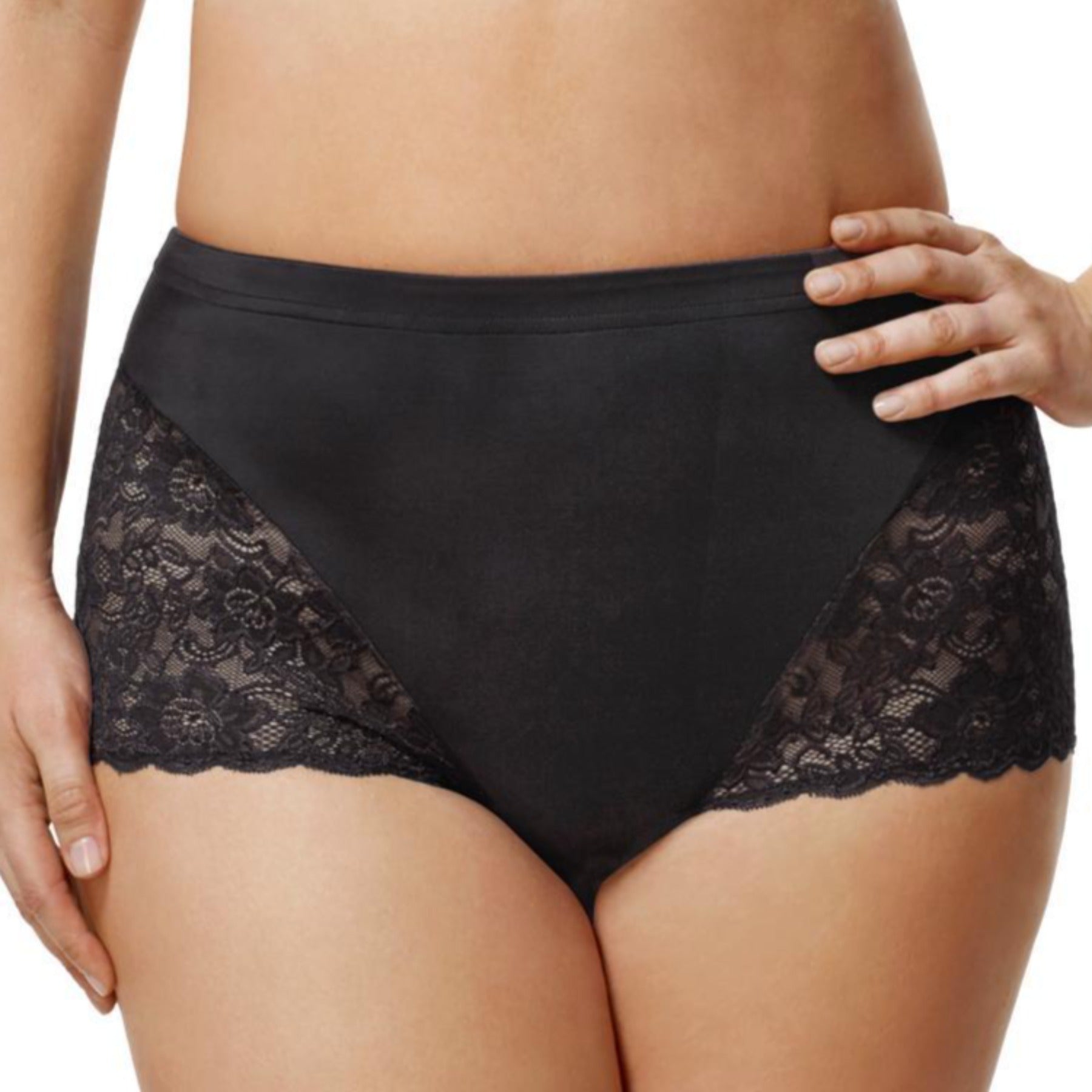 Cheeky Stretch Lace Panty 3311 - Black