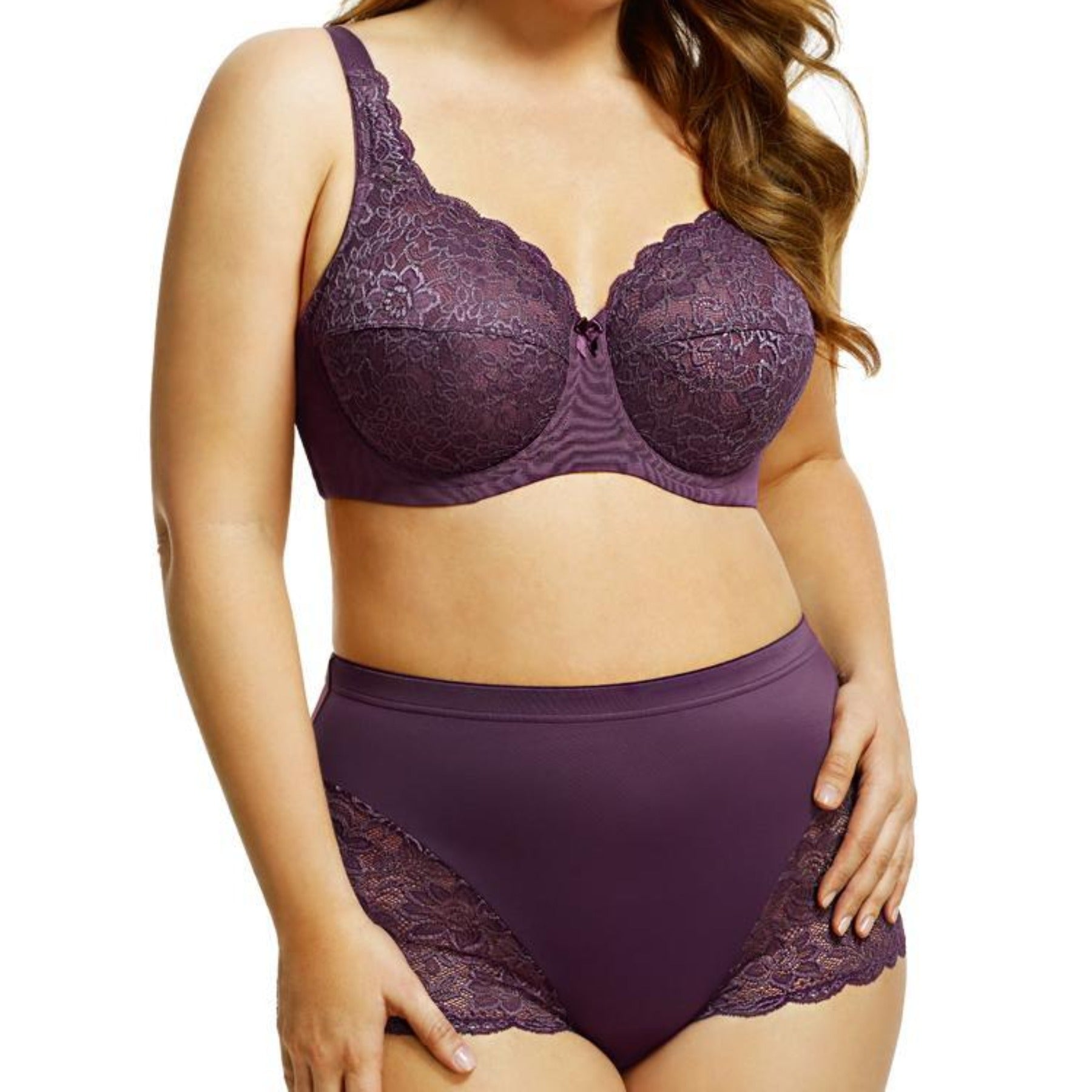 Cheeky Stretch Lace Panty 3311 - Plum