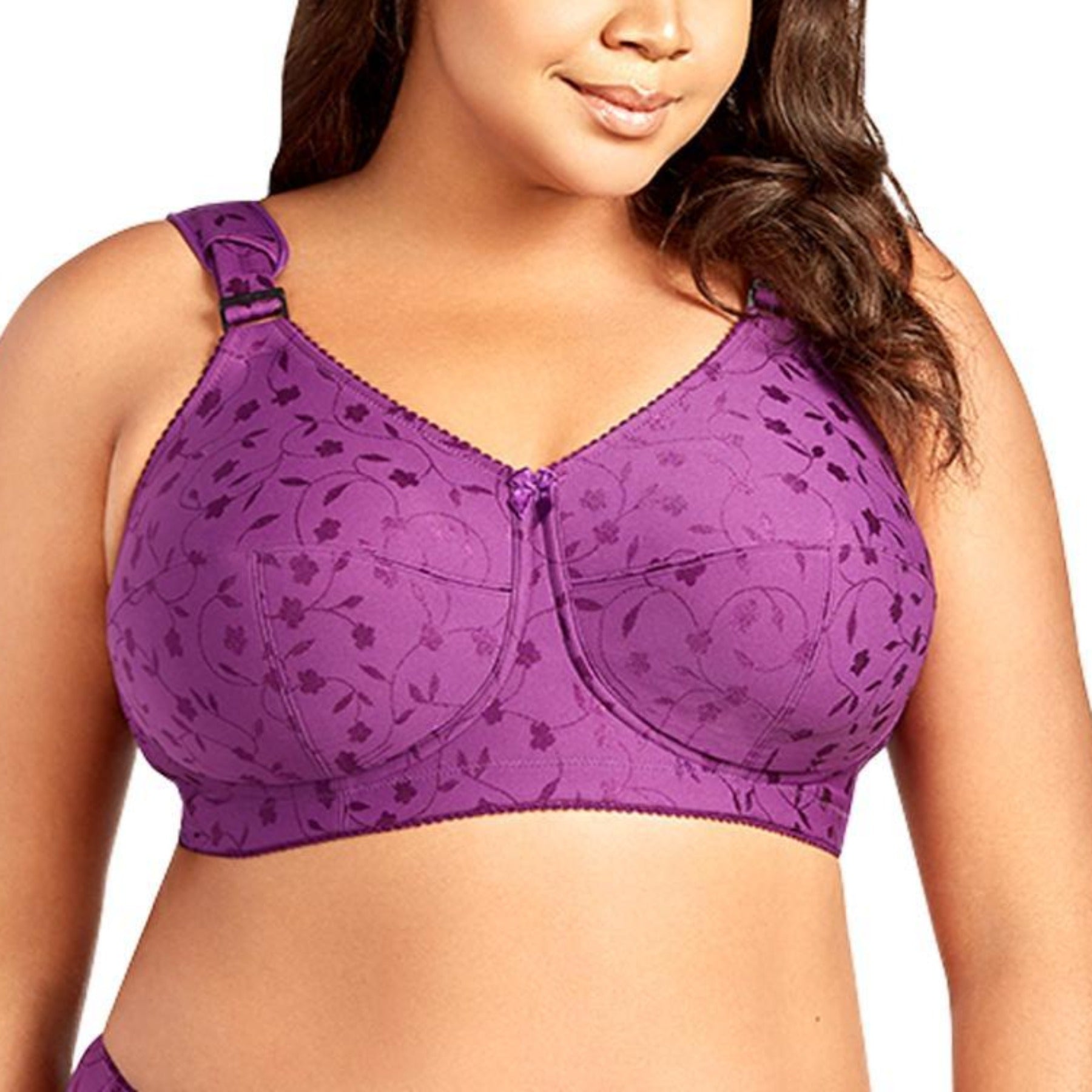 Jacquard Soft Cup Bra 1305 - Aubergine