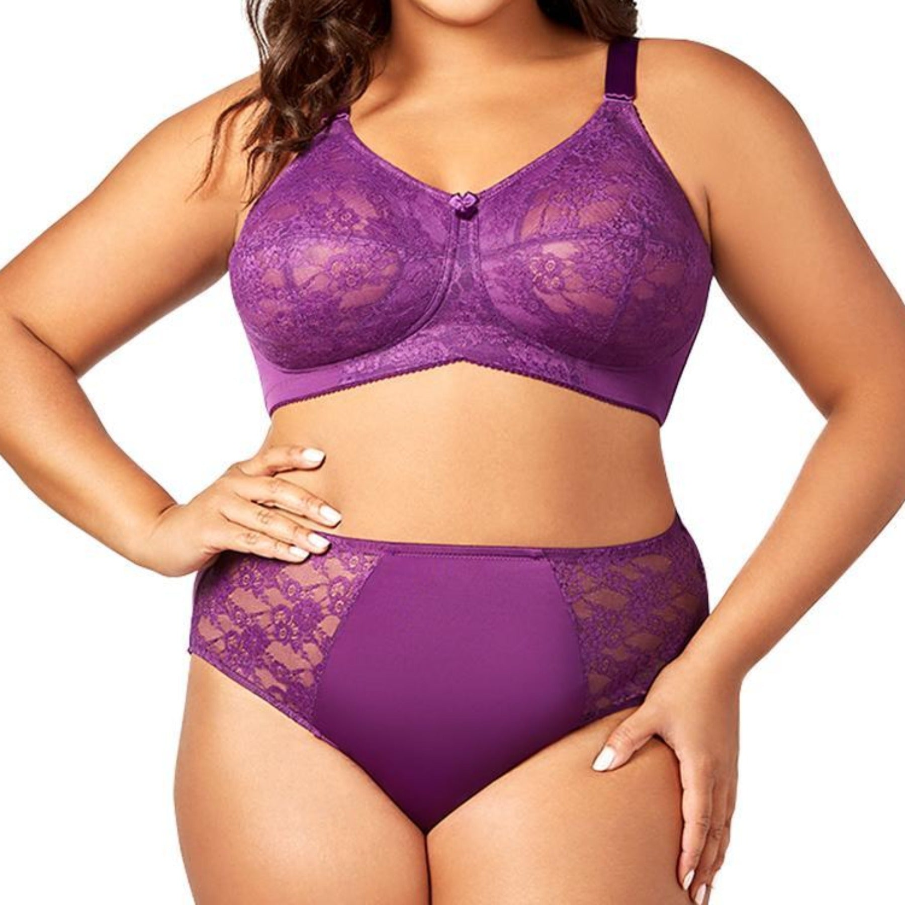 Lace Soft Cup Bra 1303 - Aubergine